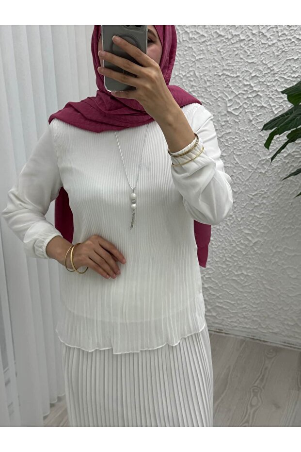 ECRİN PLİSELİ ŞİFON BLUZ