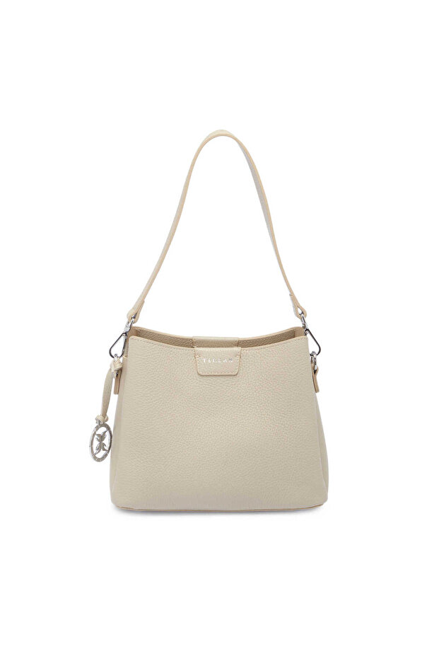Beige Genuine Leather Women's Shoulder Bag - S26Y1Bc80172-B19