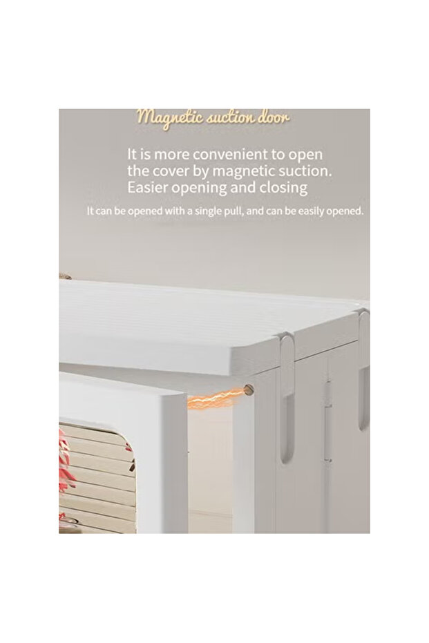3 Layers Clear Folding Storage Boxes with Wheels - 3