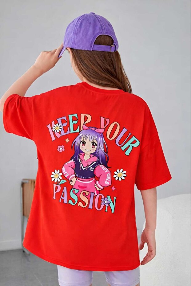 تي شيرت للأطفال مطبوع عليه Keep Your Passion للجنسين 4GH2