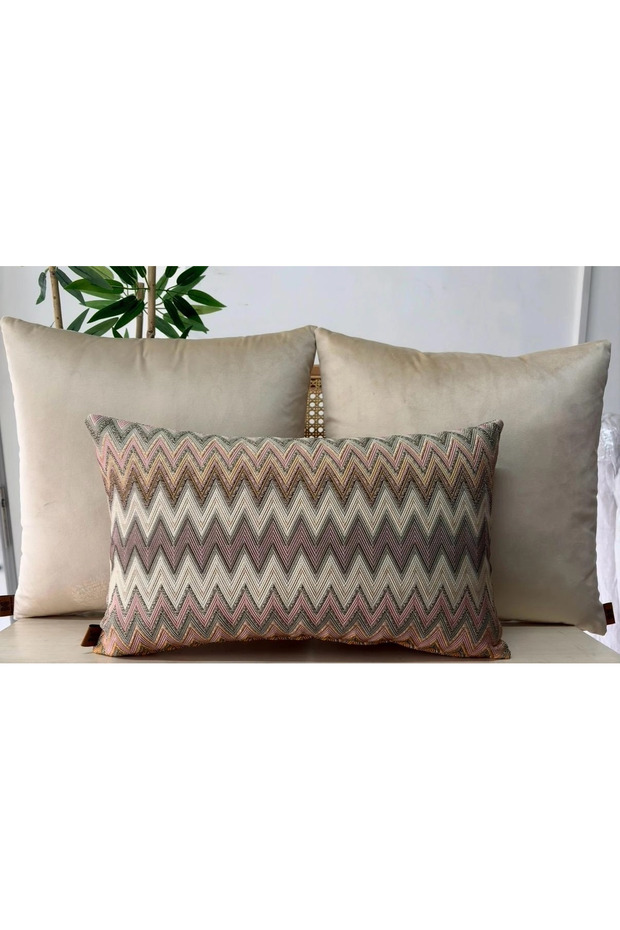 Decorative Cushion Cover, High-Quality Woven Fabric, Set of 3