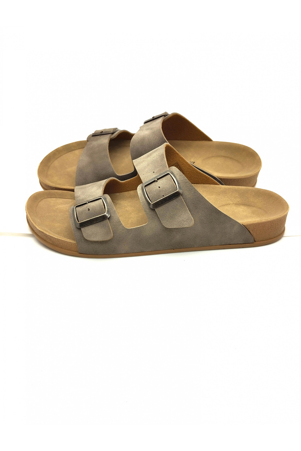 Men's Buckle-Fastened Orthopedic Slippers in Special Sizes 45-49