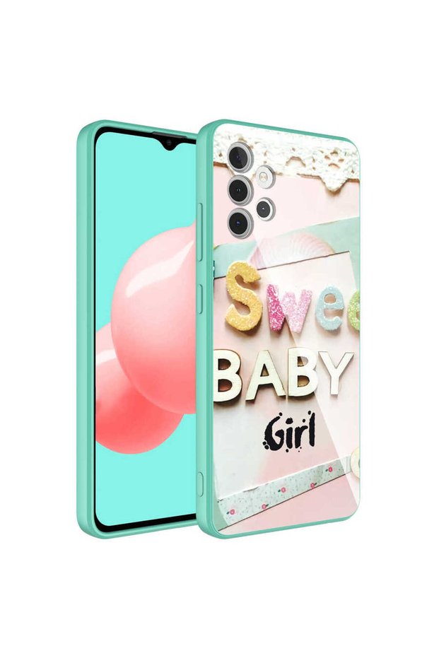 Galaxy A32 4g Case Camera Protected Patterned Hard Silicone Seko Epoxy Cover - No5