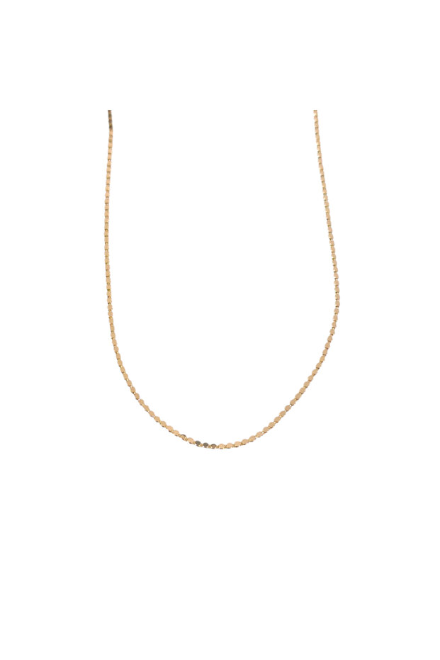 Xuping 2 mm Thin Crushed Flake Necklace 45 cm Gold - Rose Copper