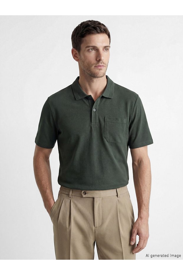 Polo Neck Pique Men's T-Shirt