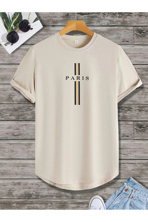 Paris Printed Oval Skirt Cotton Summer Unisex Tshirt