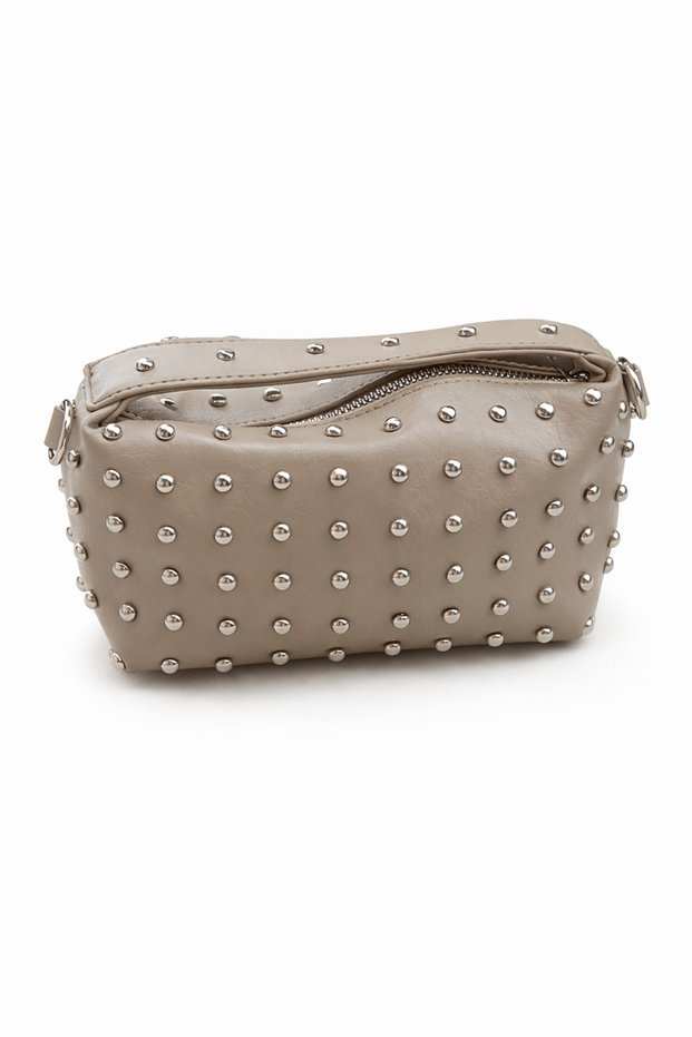 Women's Mini Size Staple-Detail Hand and Shoulder Bag