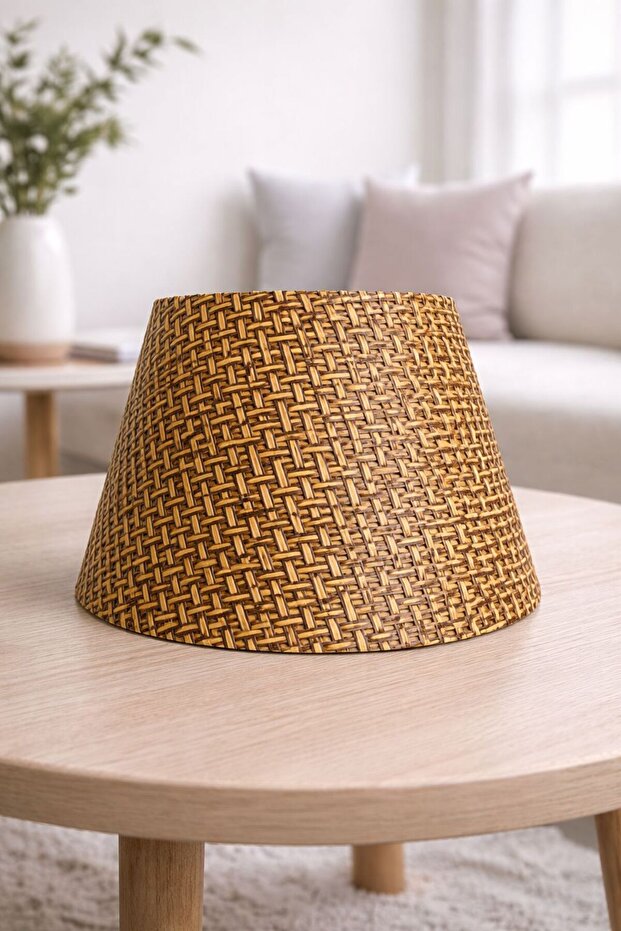 Lampshade Cap Brown Hazeran Fabric Modern Decorative Lampshade Head (1 Pc) (22 cm)