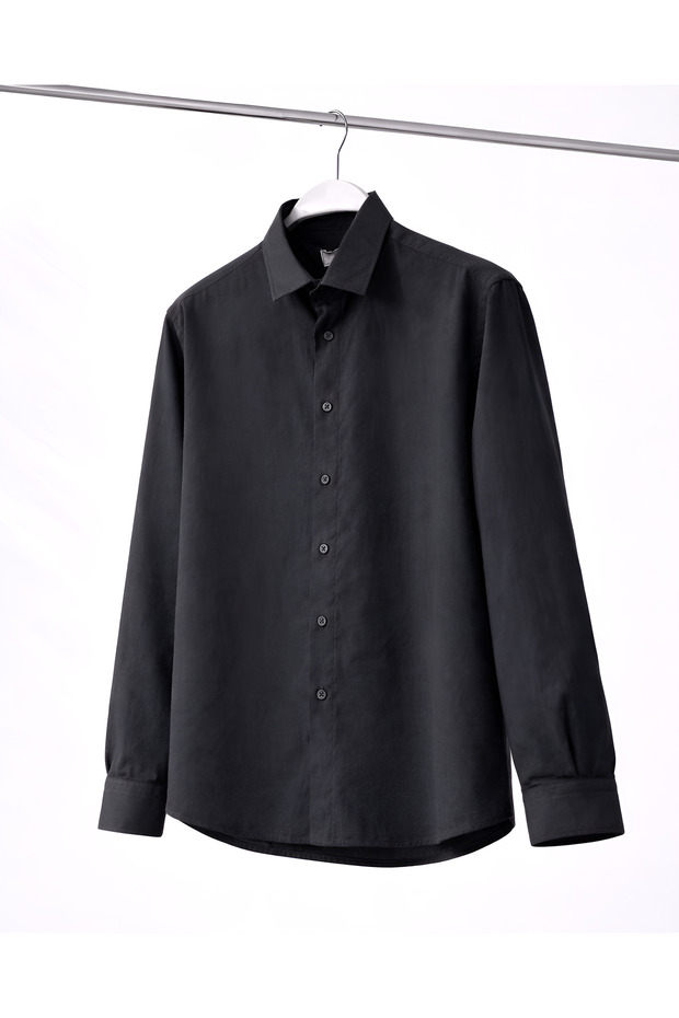 Men's Modal Fabric Textured Relaxed Fit Shirt