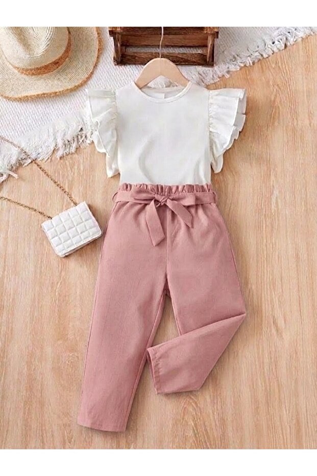 2-Piece Woven Summer Blouse and Pants New Season