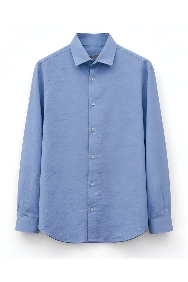 Men's Modal Fabric Textured Relaxed Fit Shirt