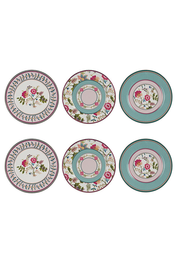 Florine Bone 20 cm 6-Piece Plate Set