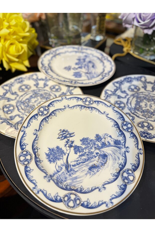 Esterhomedecor 8-Piece Porcelain Cake Plate 20cm