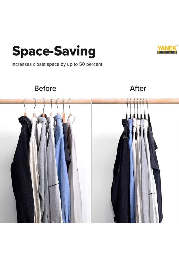 Velvet Hanger Non Slip Super Thin Velvet Hangers with 360 Degree Rotatable Hook, 50 Pack, Black