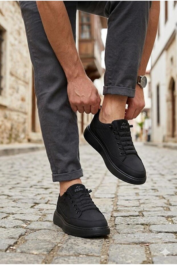 Lukas Noka Comfortable Lightweight Rubber Laced Linen Sneaker Men's Shoes