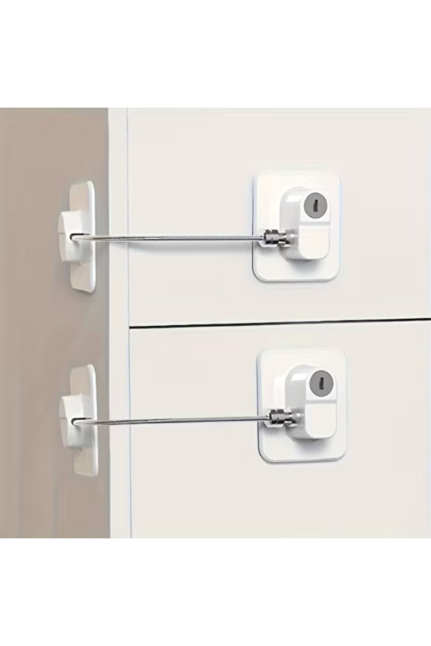 White Plate Rope Safety Lock for Office Home Office Child Safety