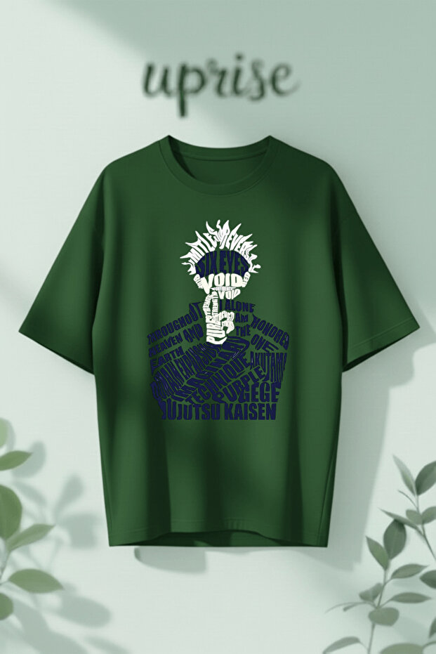Satoru Gojo Six Eyes Jujutsu Kaisen Printed Cotton Oversize T-Shirt