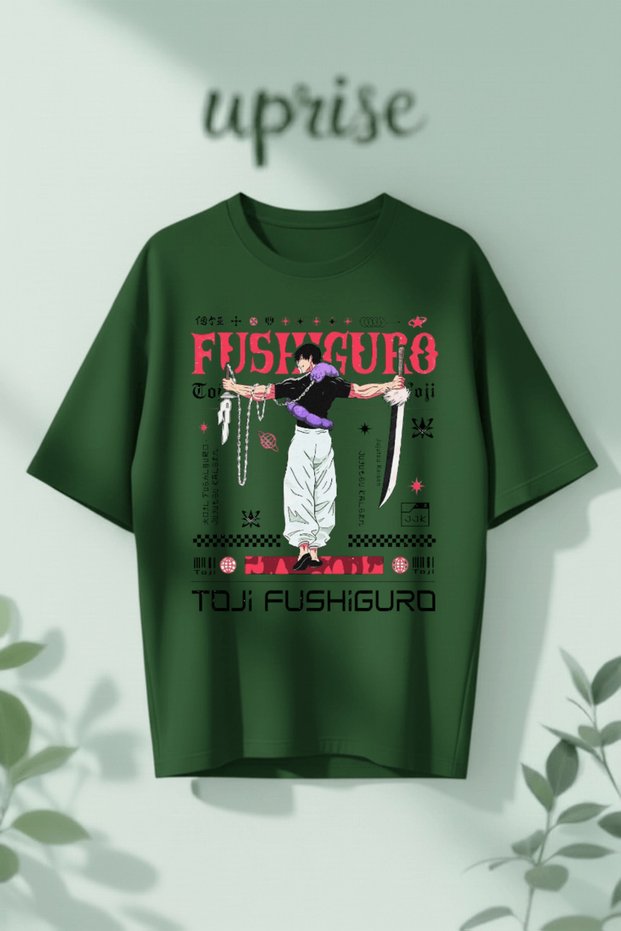 Toji Fushiguro Jujutsu Kaisen Printed Cotton Oversize T-Shirt