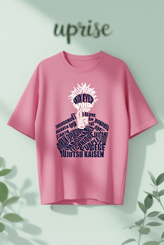 Satoru Gojo Six Eyes Jujutsu Kaisen Printed Cotton Oversize T-Shirt