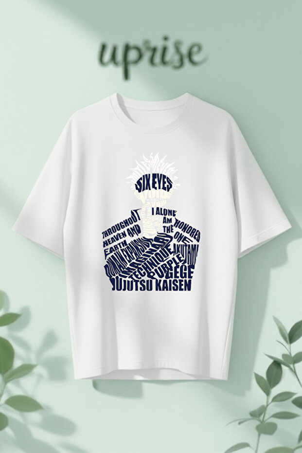 Satoru Gojo Six Eyes Jujutsu Kaisen Printed Cotton Oversize T-Shirt