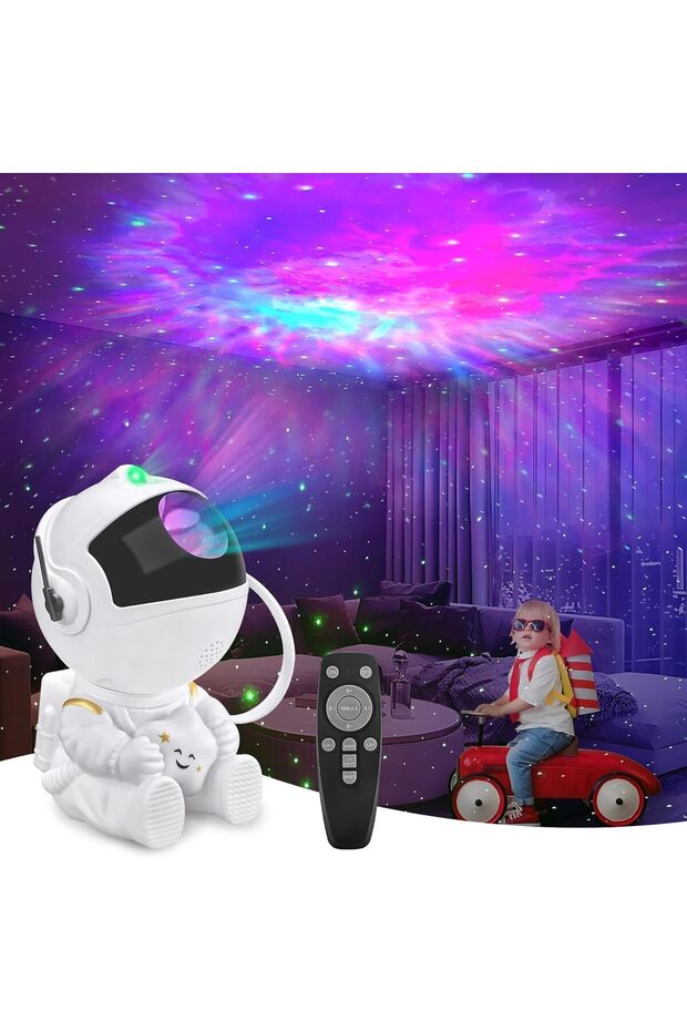 Astronaut Galaxy Star Projector,360° Adjustable Starry Night Light with Remote Control,Space Nebula Projector for Bedroom and Game Room