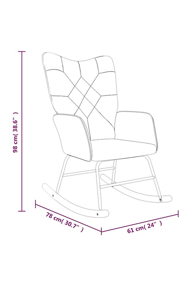 Scaun balansoar, mozaic, material textil - 3
