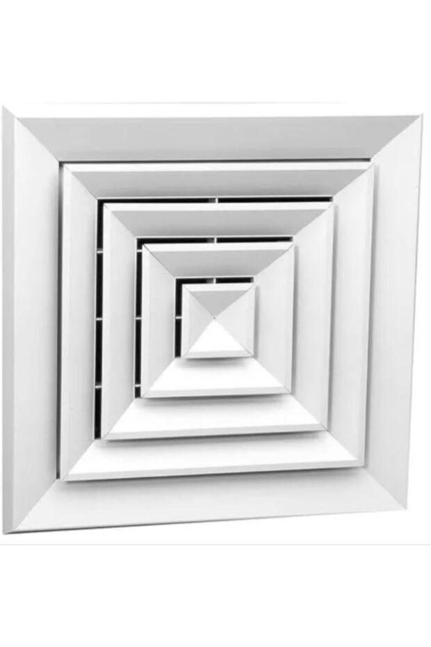 Aluminium Air Supply & Return Diffusers – Square Ceiling Ventilation Solutions for Studios,