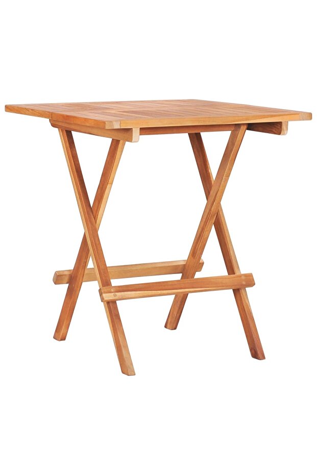 Folding Bistro Table 60x60x65 cm Solid Teak Wood