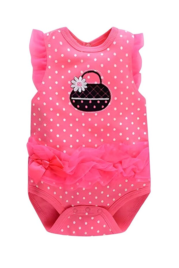 - Printed Ruffled Bodysuit Dress, 03M to 12M
