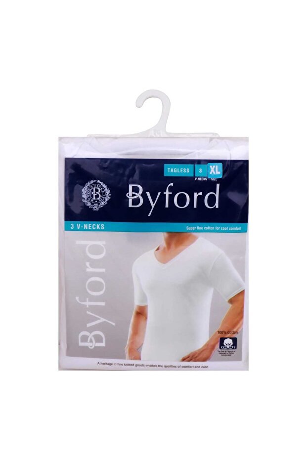 Mens V-Neck T-Shirt, XL, 3 pcs