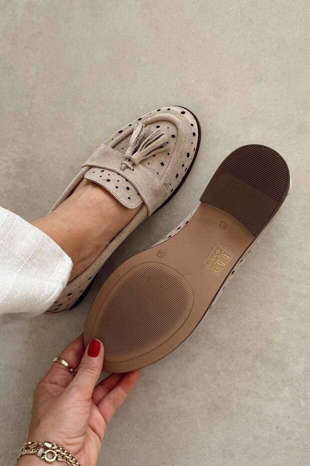 Panama Beige Genuine Leather Loafer