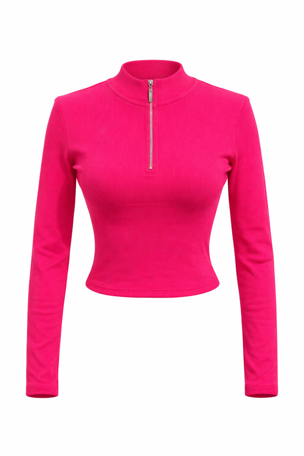 4177 Women's Short Body Blouse Fuchsia