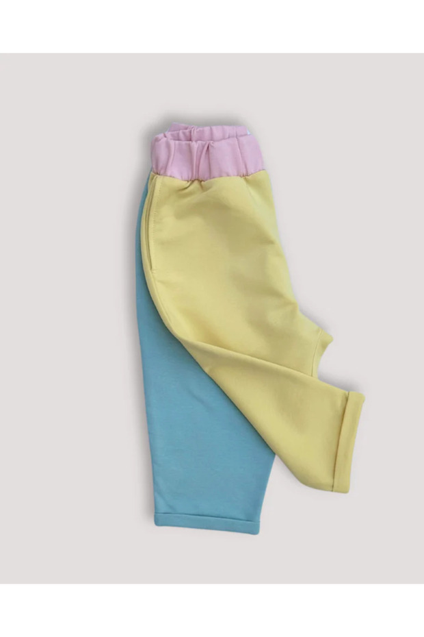 Pantaloni din jerse multicolor unisex - 4
