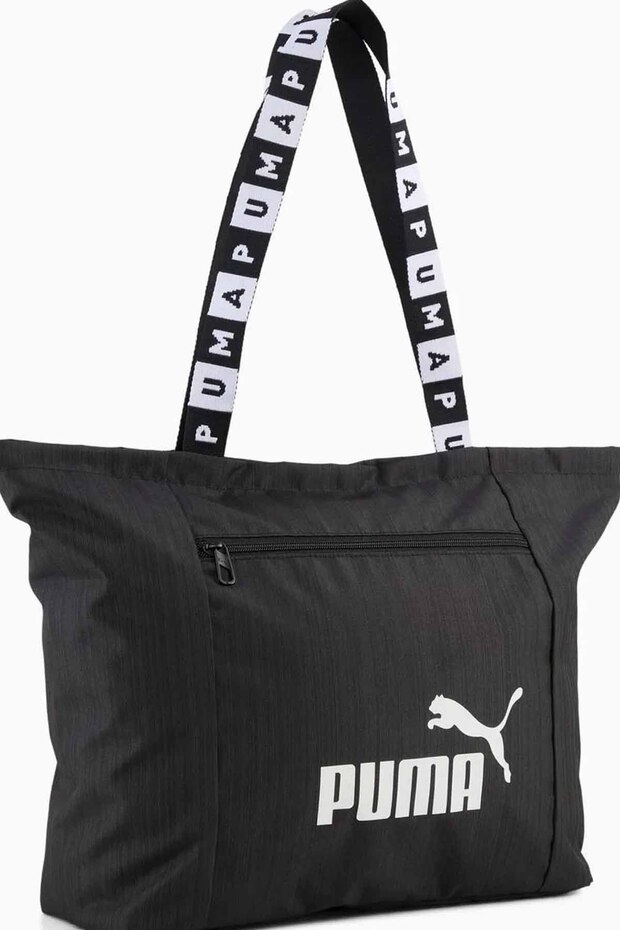Black Sports Bag - Large Shoulder Bag with Logo - Casual Bag 35*49cm
