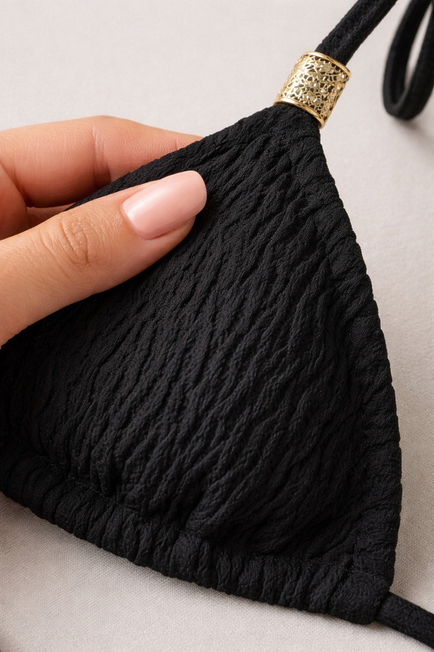 Dolgulu Üçgen Bikini Üstü - 3