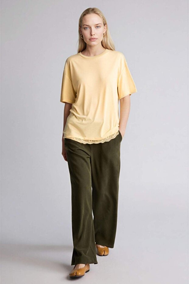 Straight Fit Wide Leg Pants G9164Ax26Sp