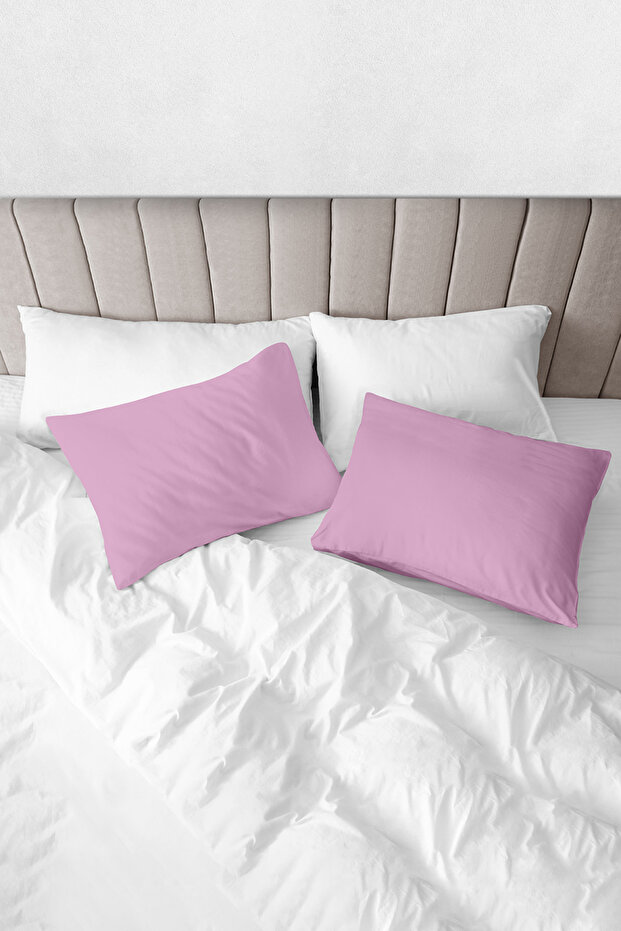 100% Organic Cotton Akfil Pillowcase Set of 2 - 50X70 cm Light Purple