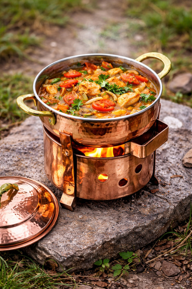 Copper Camping Pot and Stove – Enjoy Hot Meals in Nature
