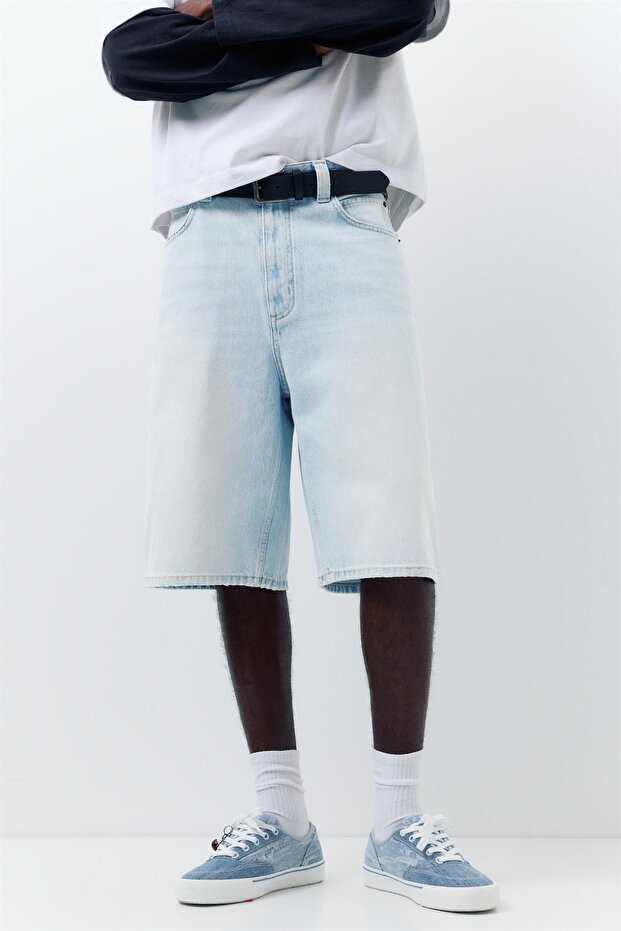 Skater denim bermuda - 2