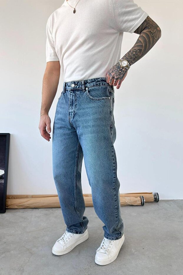 Ice Blue Basic Regular Trousers - 2