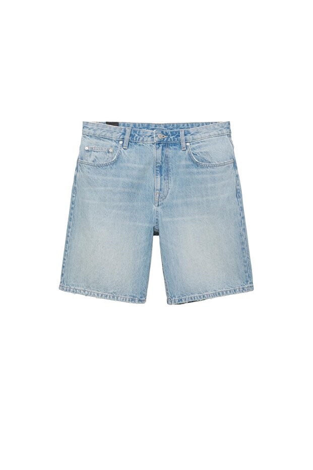 Denim bermuda şort - 3