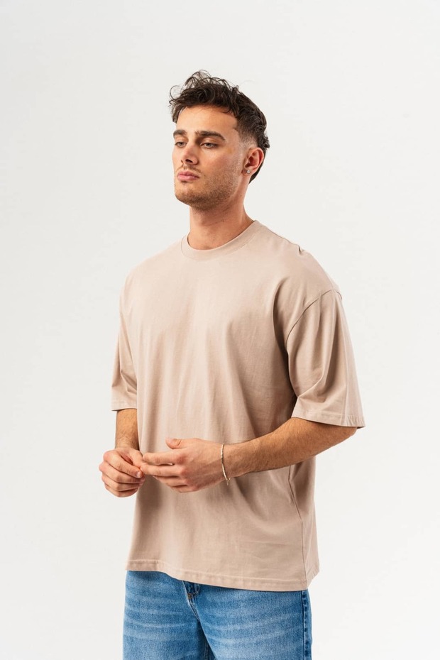 Gangown Basic Crew Neck Oversize T-Shirt