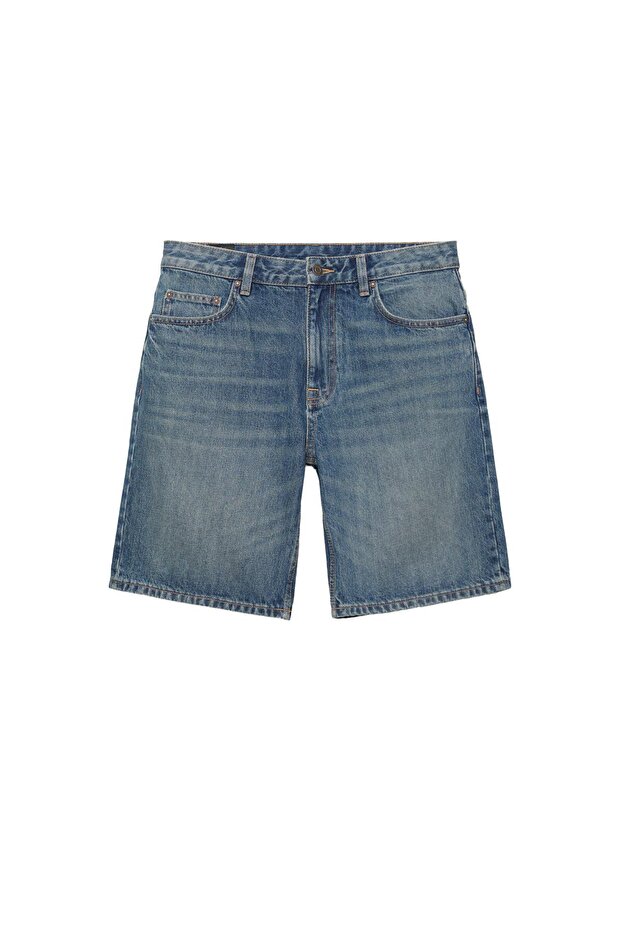 Denim bermuda şort - 3