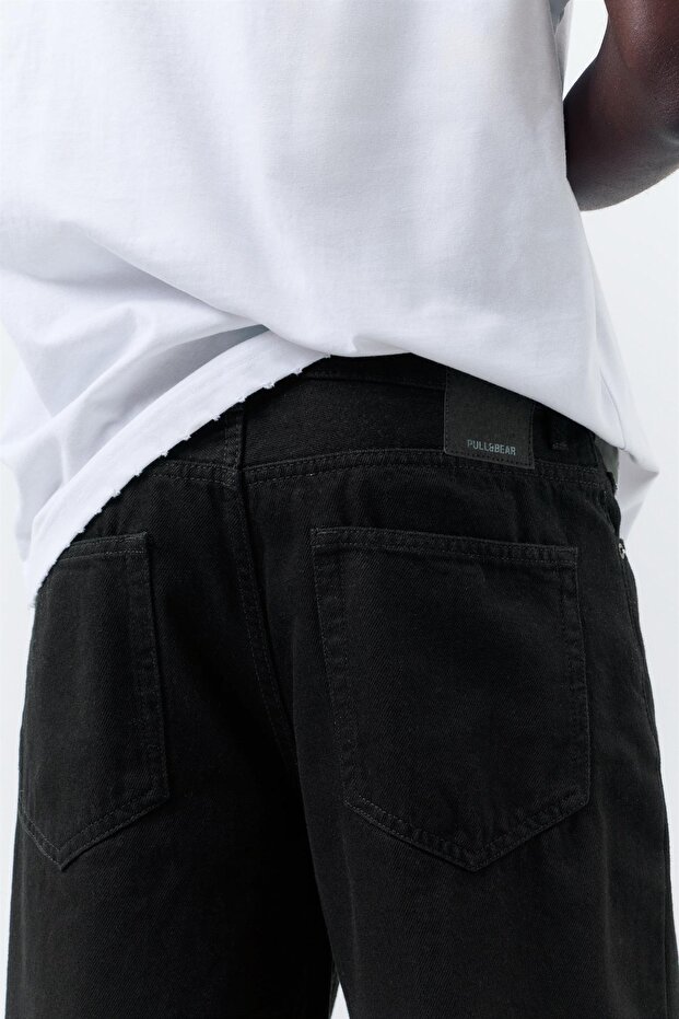 Denim bermuda şort - 4