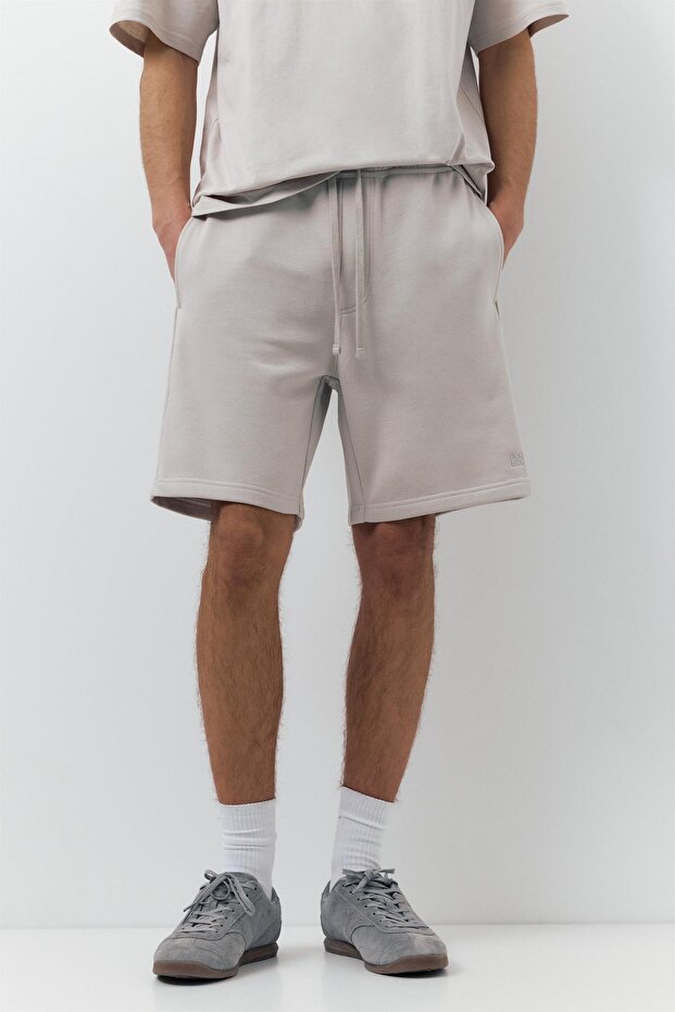 Lastikli belli jogger bermuda şort - 2