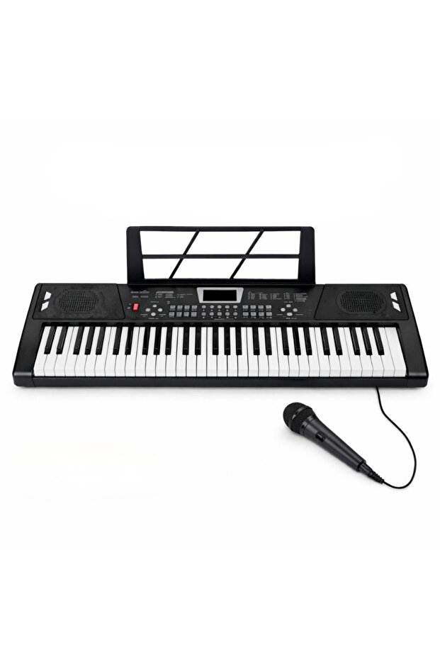 MultiZone Işıklı 61 Tuşlu Çocuk Piyanosu Mikrofonlu 5 Oktav Org Dijital Keyboard Eğitim Seti