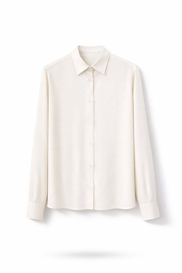 Beige 100% Lyocell Relax Fit Shirt 25Y118