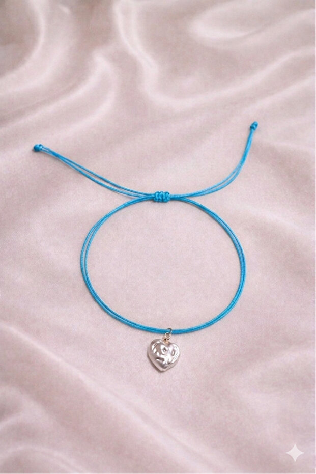 Pearl-Looking Heart Detailed Adjustable Anklet