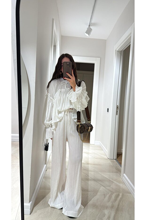 Blouse Trousers Loose Set