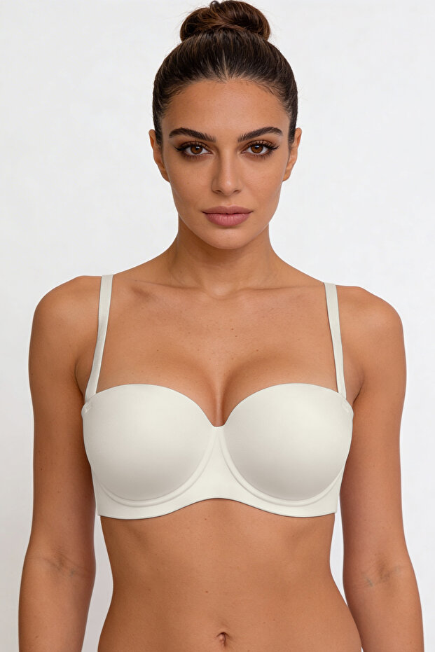 Wireless Half-Support Padded Seamless Strapless Laser Bra